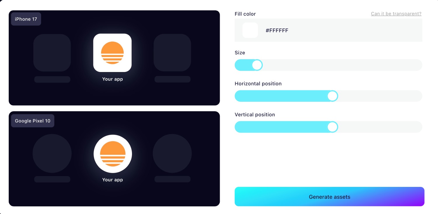 Illustration screenshot for Upload your app icon