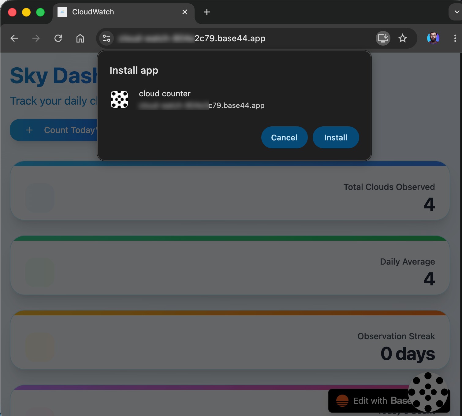 Illustration screenshot for Install your new app