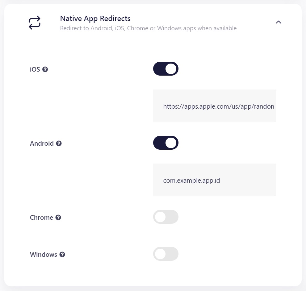 Illustration screenshot for Native App Store Redirection