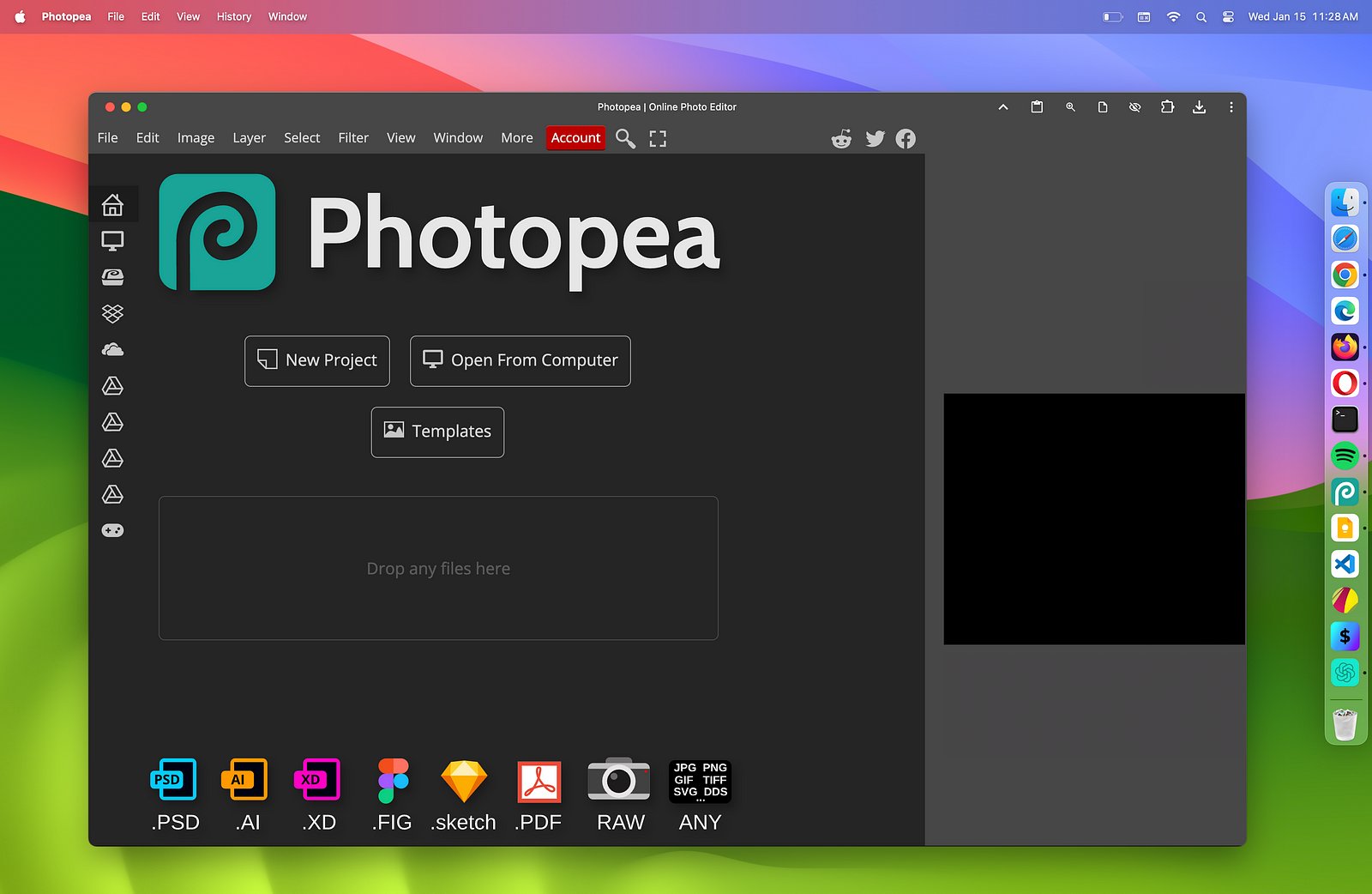 Photopea PWA Example