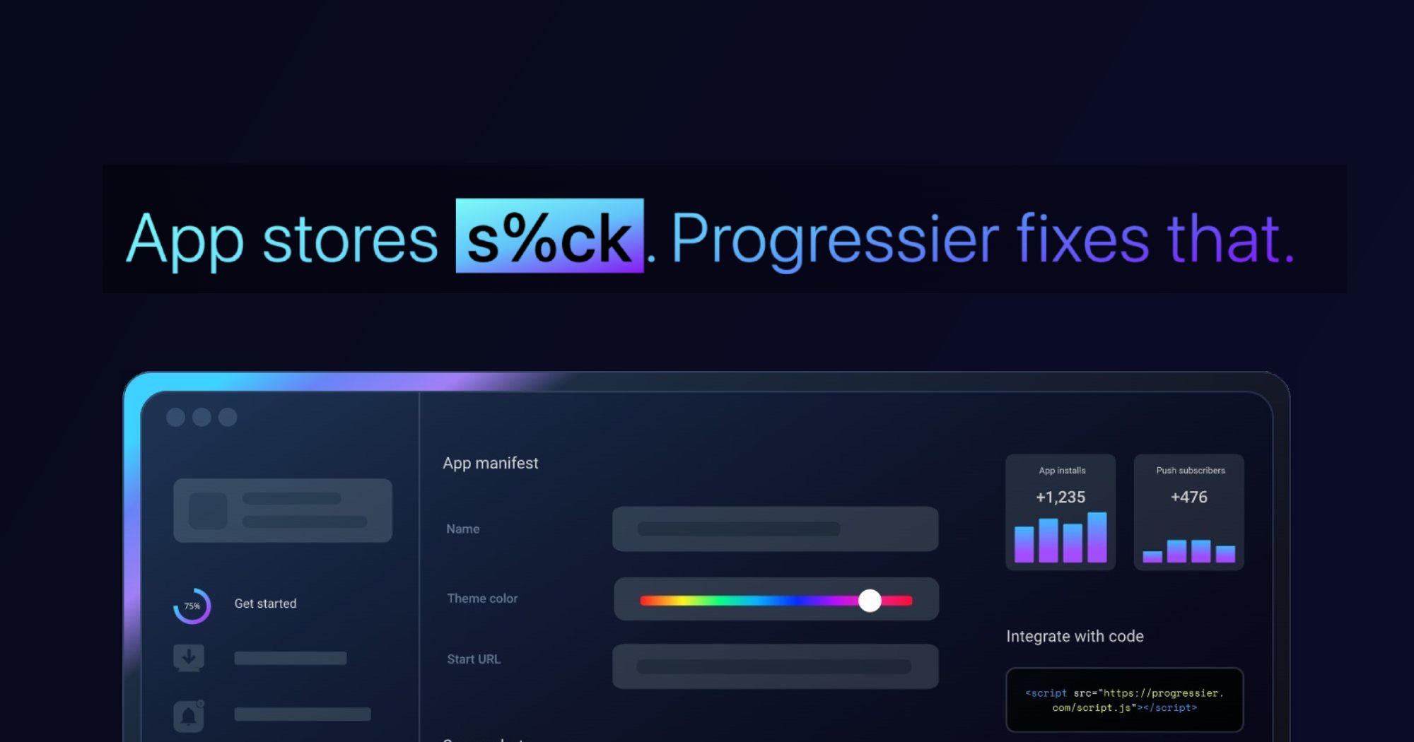 Free Splash Screen Generator PWA Icons & iOS Splash Screens Generator | Progressier