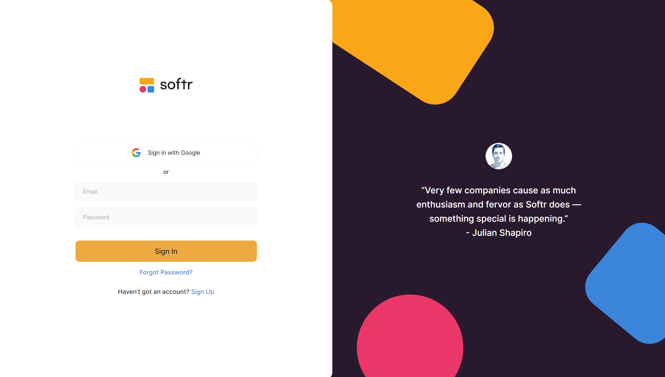 Illustration screenshot for Access the Softr dashboard